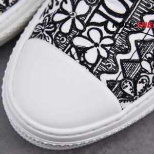 Dior B23 Slip On Sneaker Black White Embroidery