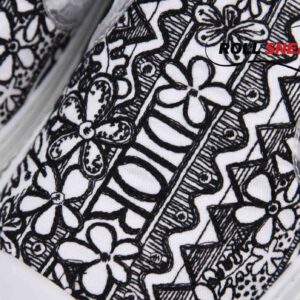 Dior B23 Slip On Sneaker Black White Embroidery