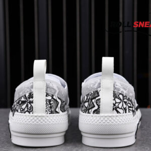 Dior B23 Slip On Sneaker Black White Embroidery