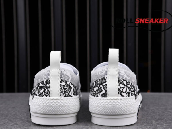 Dior B23 Slip On Sneaker Black White Embroidery