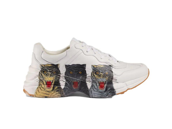 Gucci Rhyton Leather Sneaker With Tigers