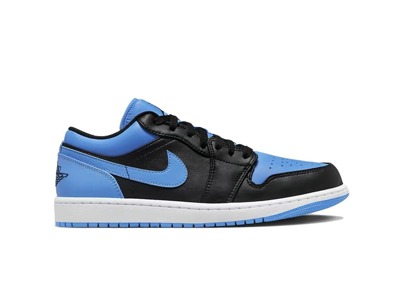 Jordan 1 Low Black University Blue Men's