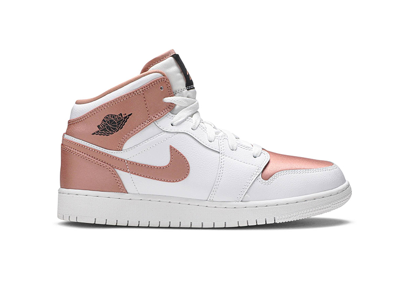 Nike Air Jordan 1 Mid GS ‘White Rose Gold’