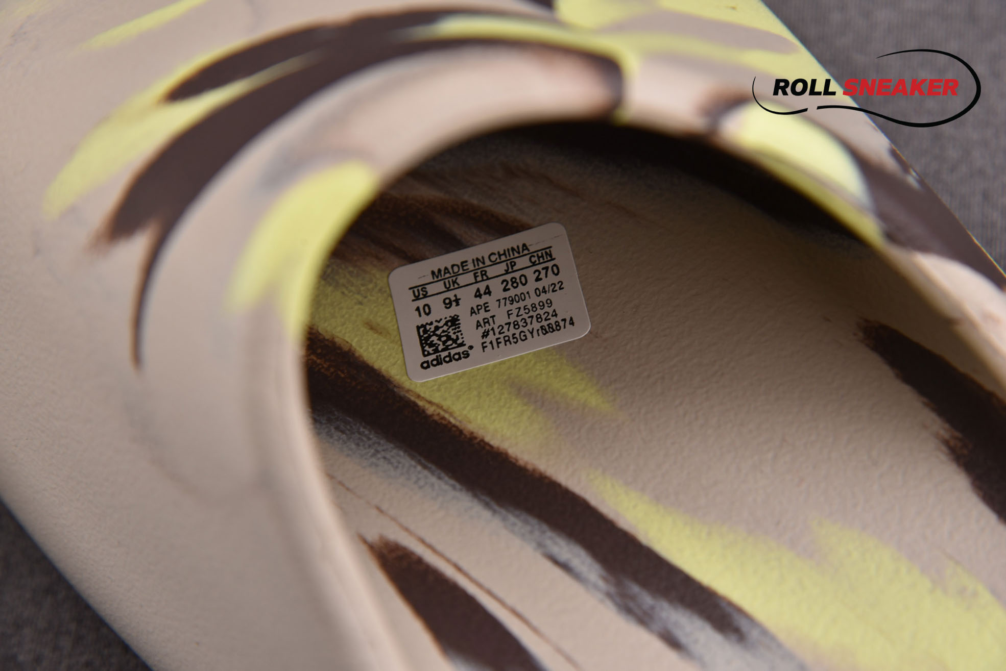 Adidas Yeezy Slide Enflame Oil Painting Ink Yellow 