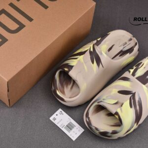 Adidas Yeezy Slide Enflame Oil Painting Ink Yellow