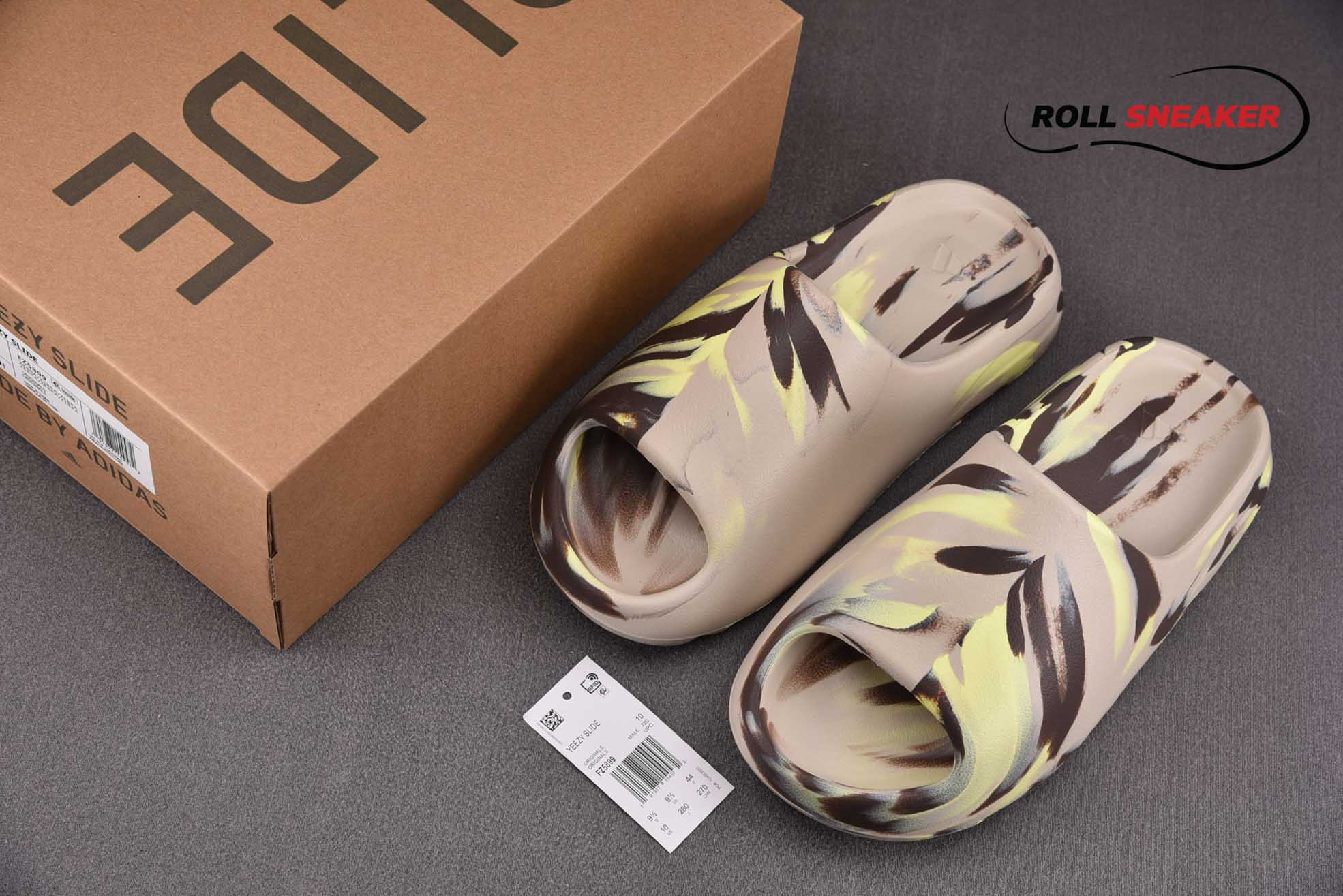 Adidas Yeezy Slide Enflame Oil Painting Ink Yellow 