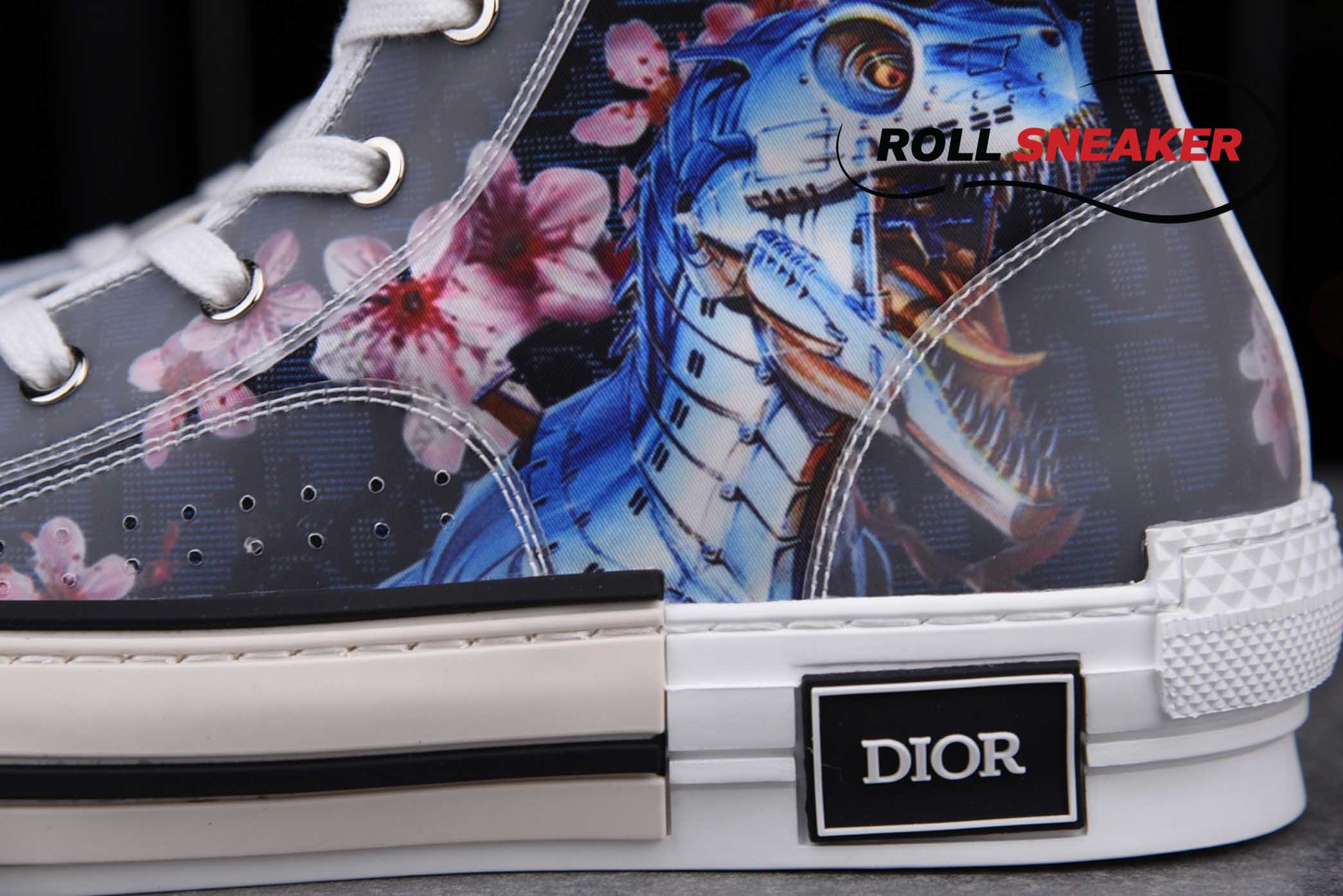 Dior B23 High Canvas Sorayama Dinosaur Navy
