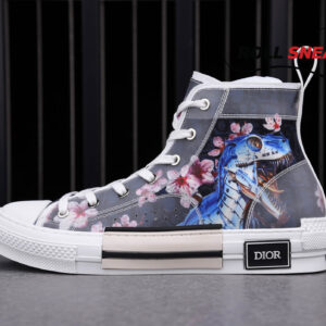 Dior B23 High Canvas Sorayama Dinosaur Navy