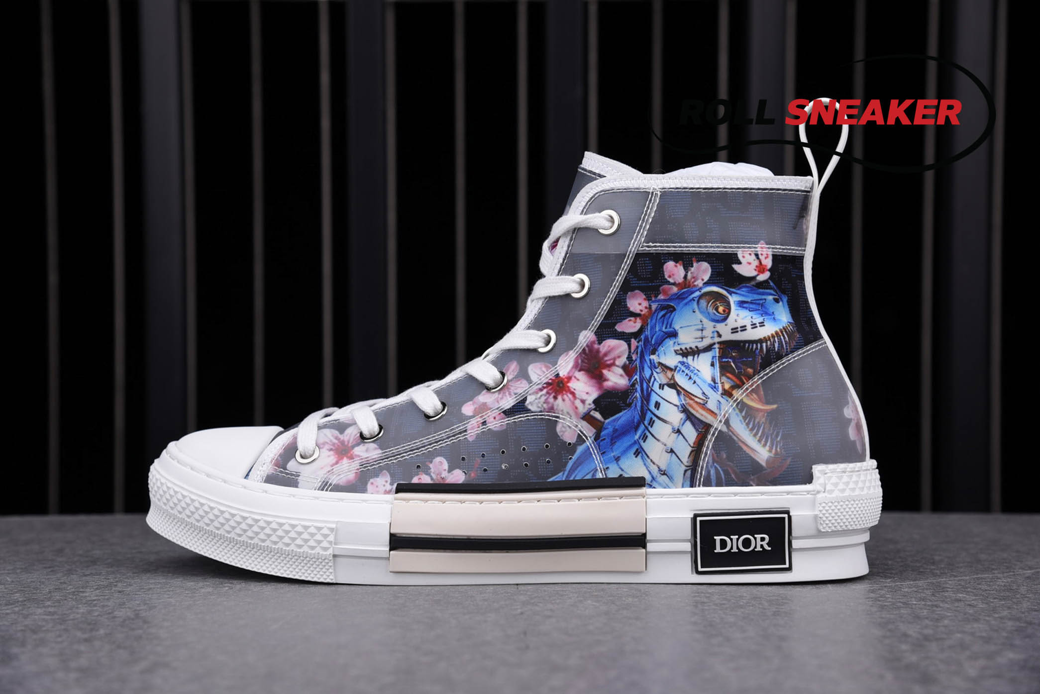 Dior B23 High Canvas Sorayama Dinosaur Navy
