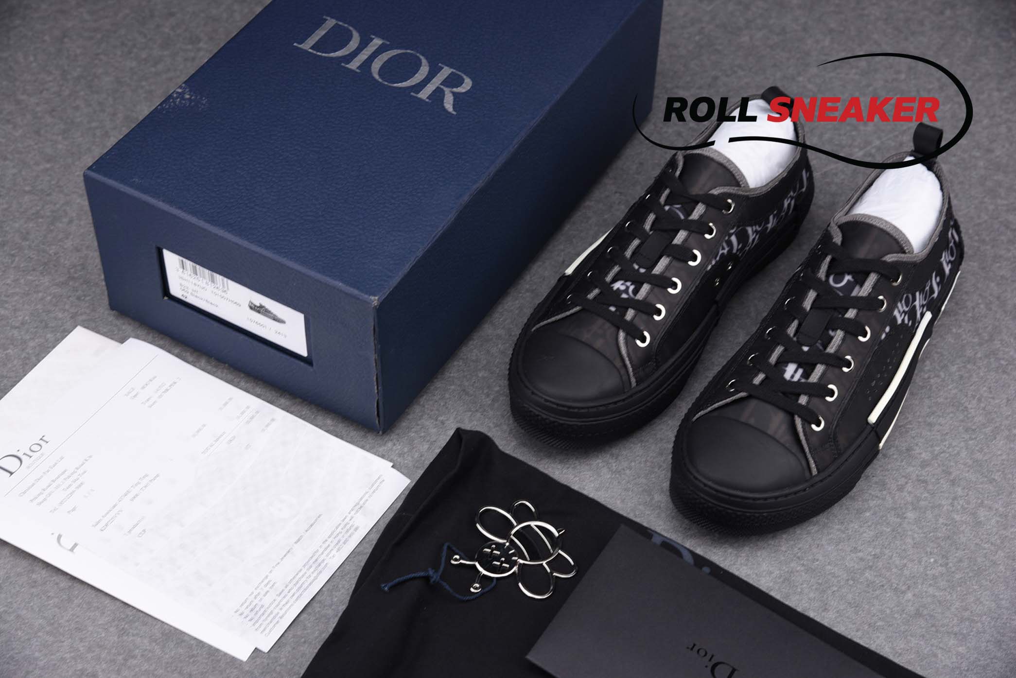 Dior B23 Low ‘Black Calfskin Dior’ 