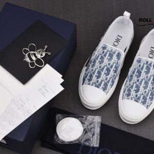 Dior B23 Low Blue Oblique Kasuri Jacquard