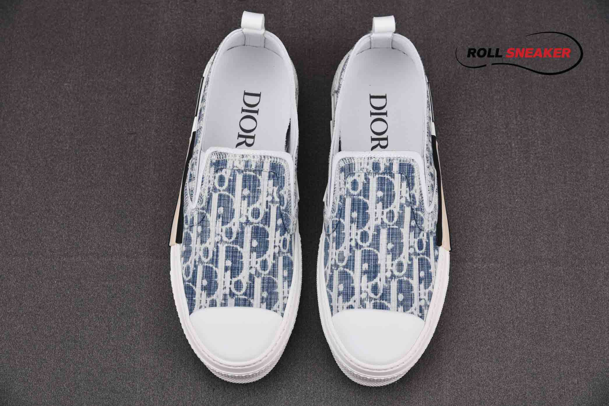 Dior B23 Low Blue Oblique Kasuri Jacquard 