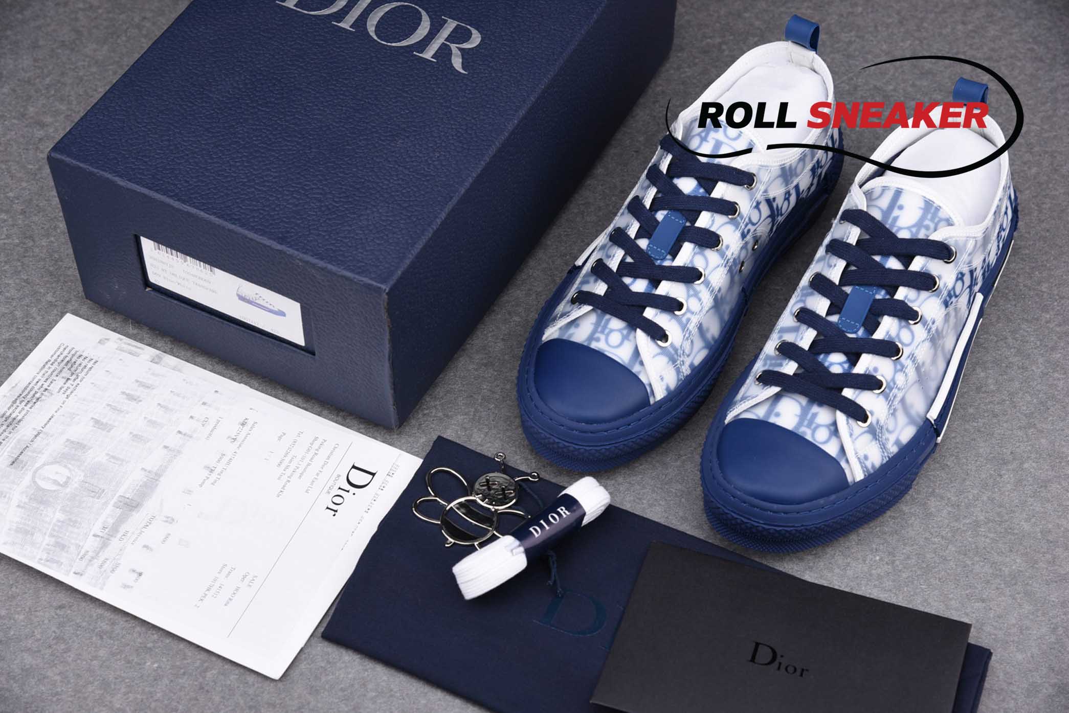 Dior B23 Low Top Oblique Canvas Blue 