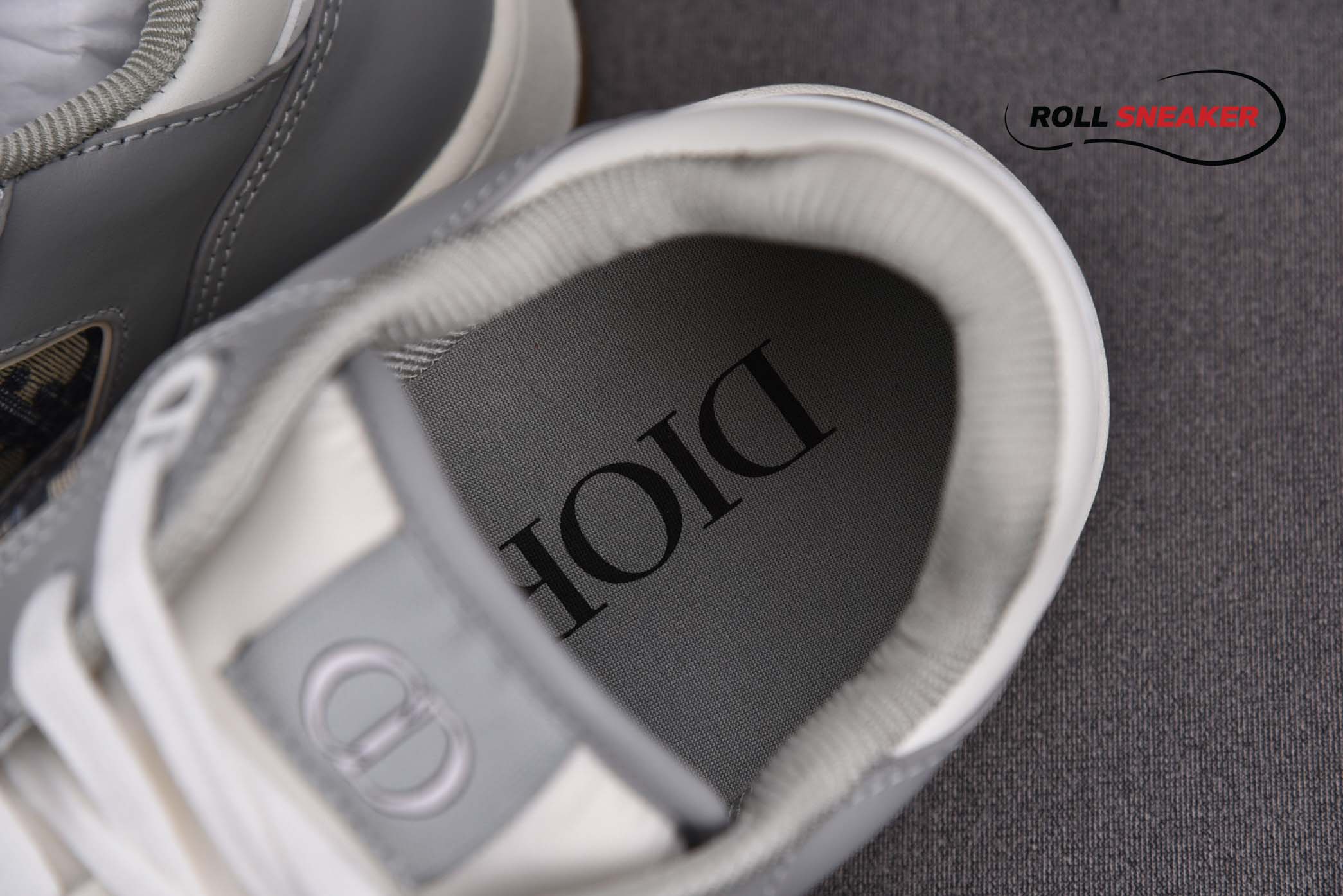 Dior B27 Low Gray White họa tiết vải Oblique Jacquard 