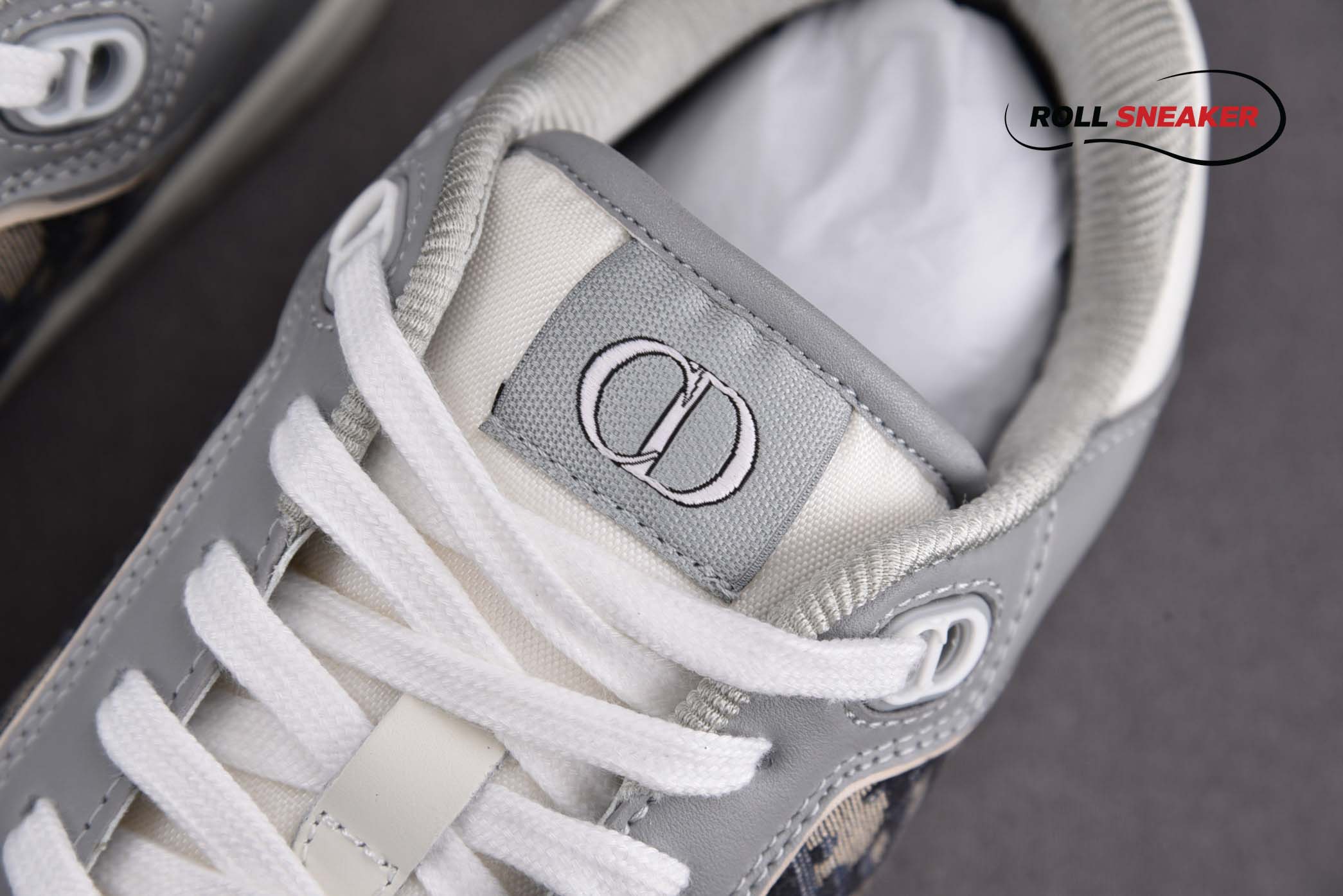 Dior B27 Low Gray White họa tiết vải Oblique Jacquard 