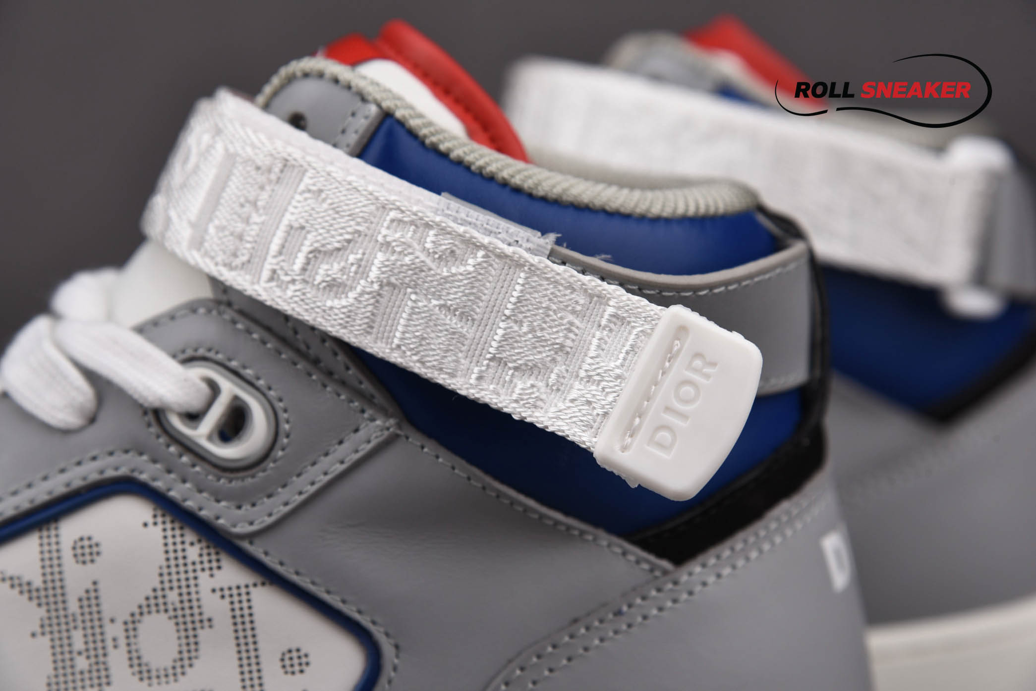 Dior B27 Mid-Top Sneaker Blue, Gray and White