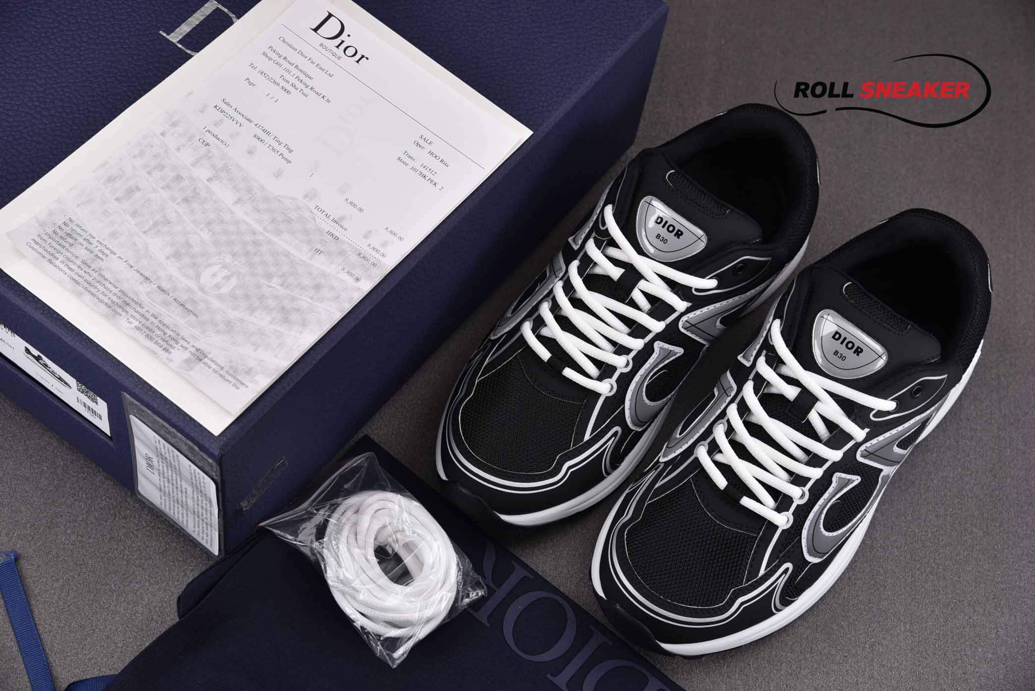 Dior B30 Sneaker Black Mesh and Technical Fabric 