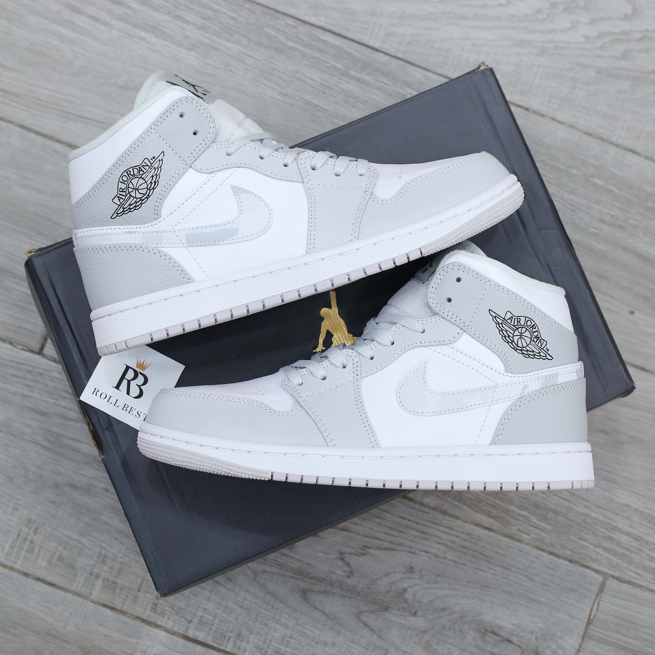 Giày Nike Air Jordan 1 Mid Grey Camo