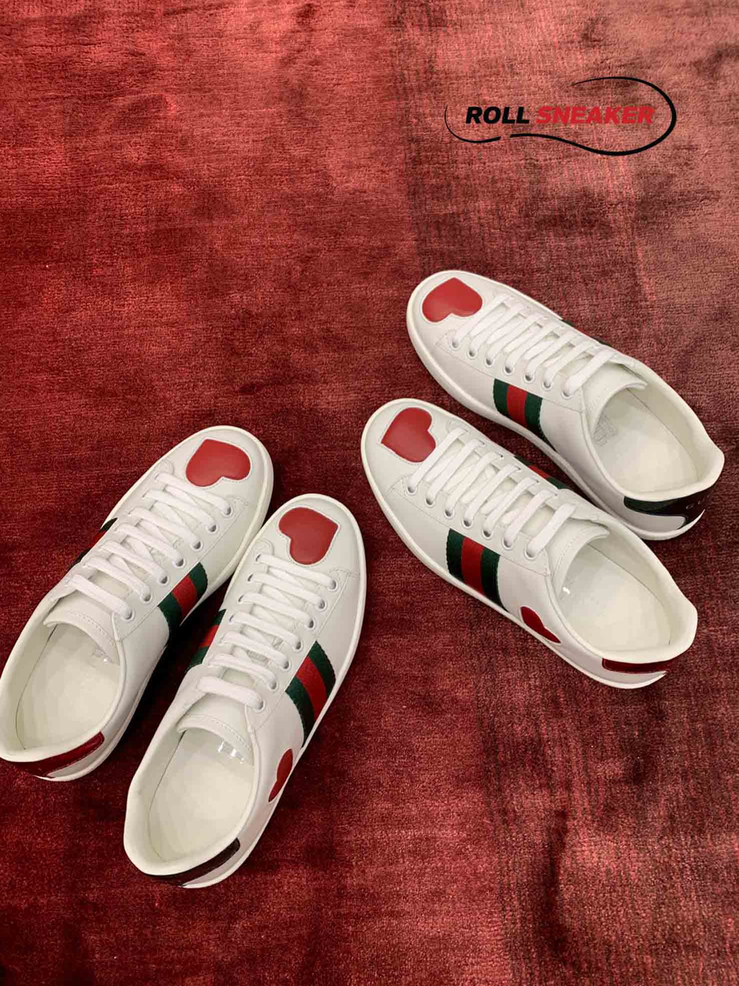 Gucci Ace Embroidered Hearts 