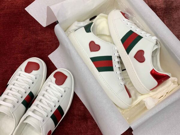 Gucci Ace Embroidered Hearts