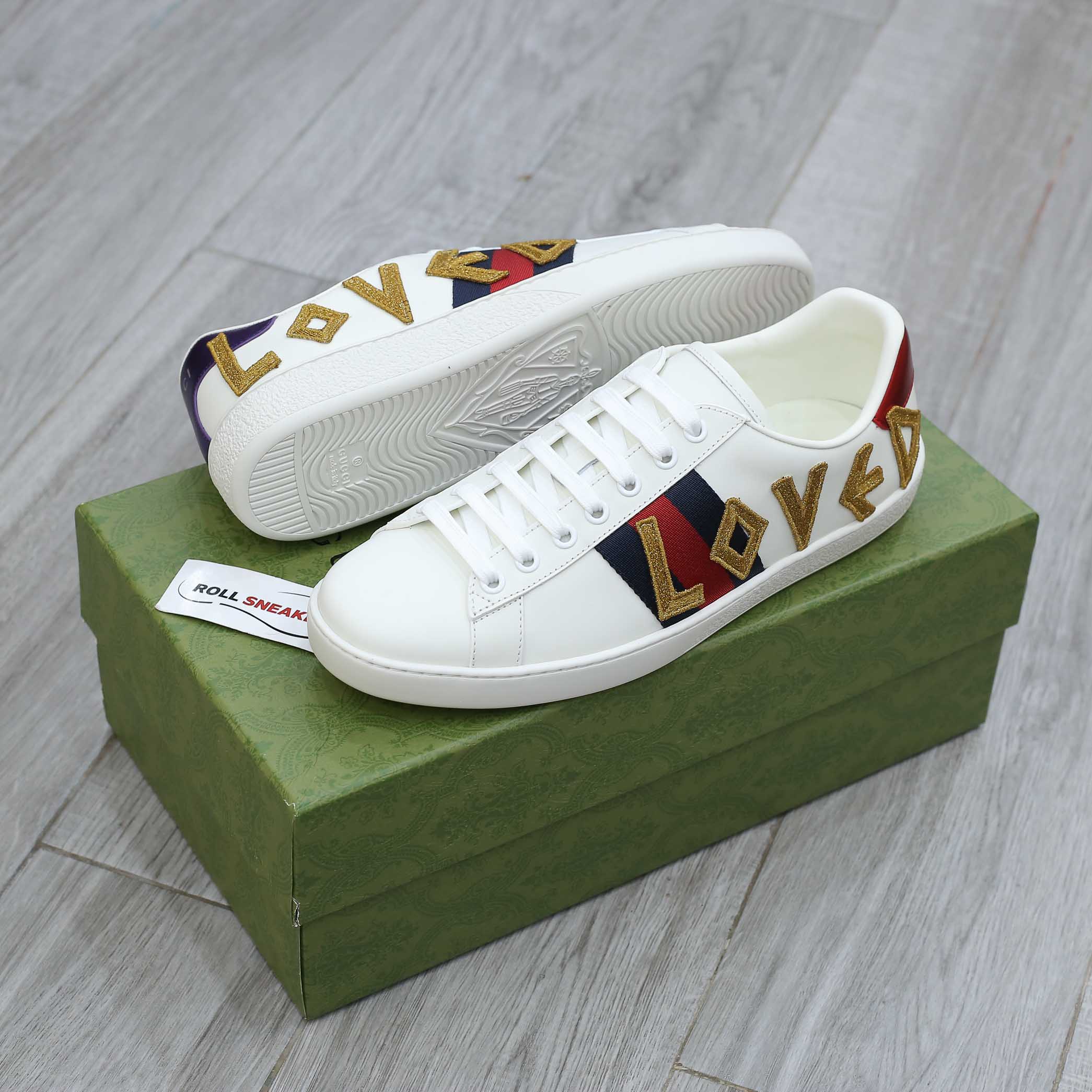 Gucci Ace Embroidered Love 