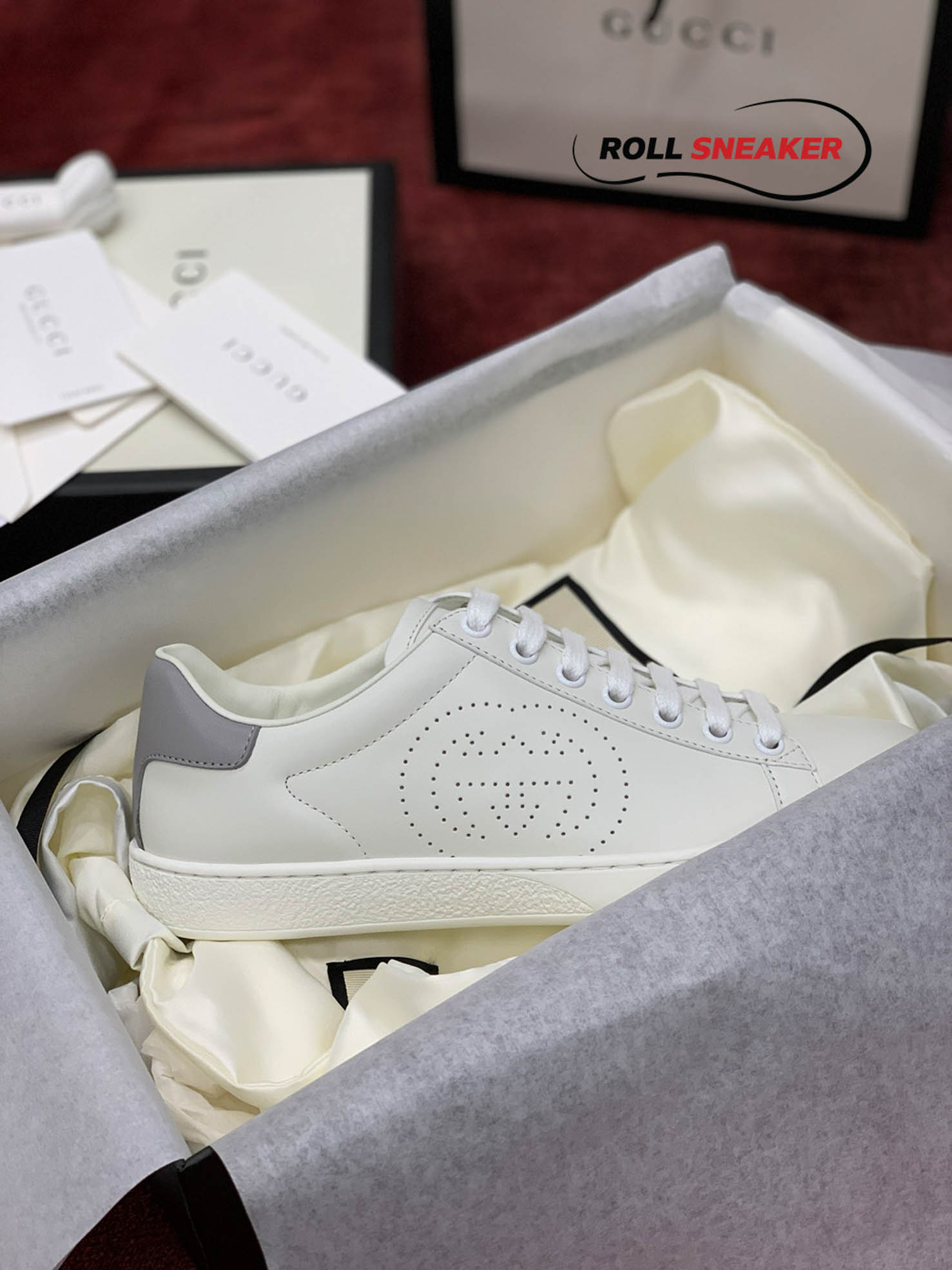 Gucci Ace Perforated Interlocking G (W) 