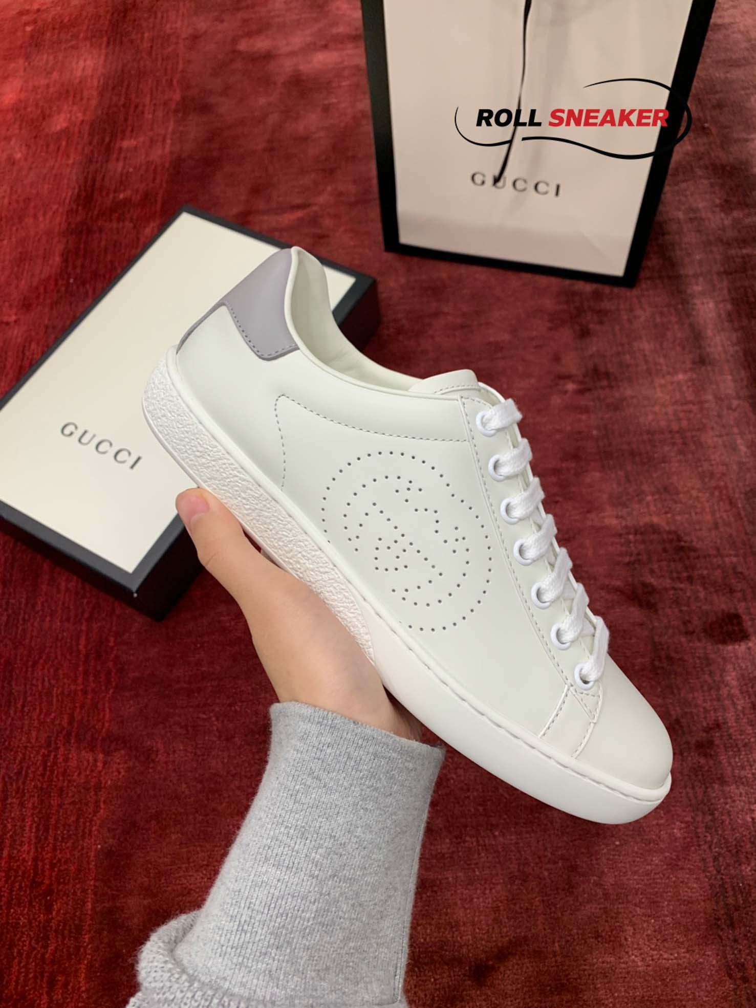 Gucci Ace Perforated Interlocking G (W) 