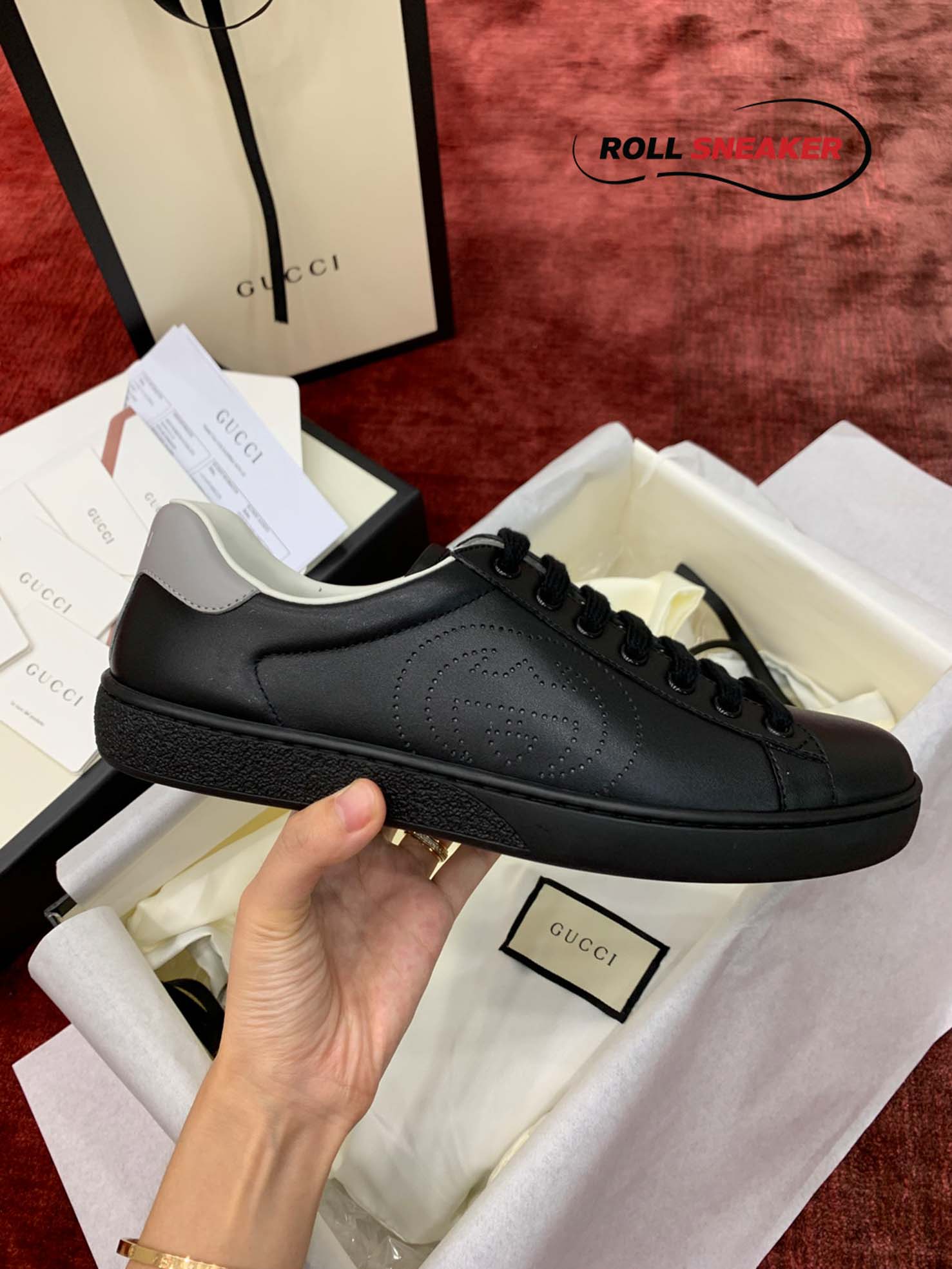 Gucci Ace Sneaker with Interlocking G Black 