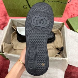 Gucci GG Black Leather Embossed Sneaker