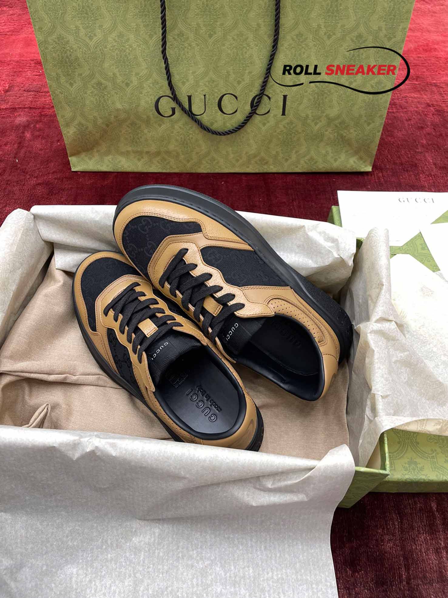 Gucci GG Supreme Sneaker Black Brown
