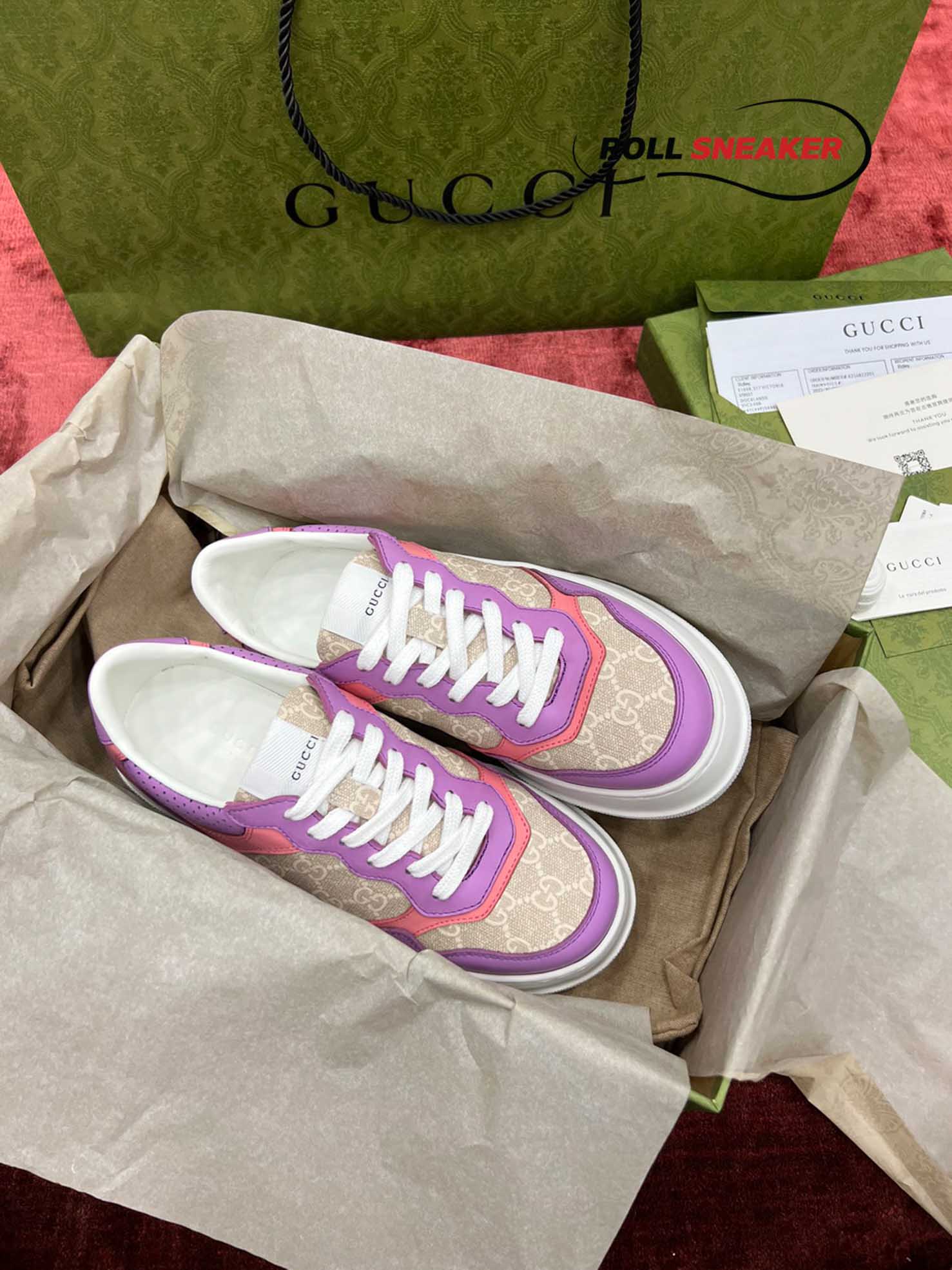 Gucci GG Supreme Sneaker Pink Purple 