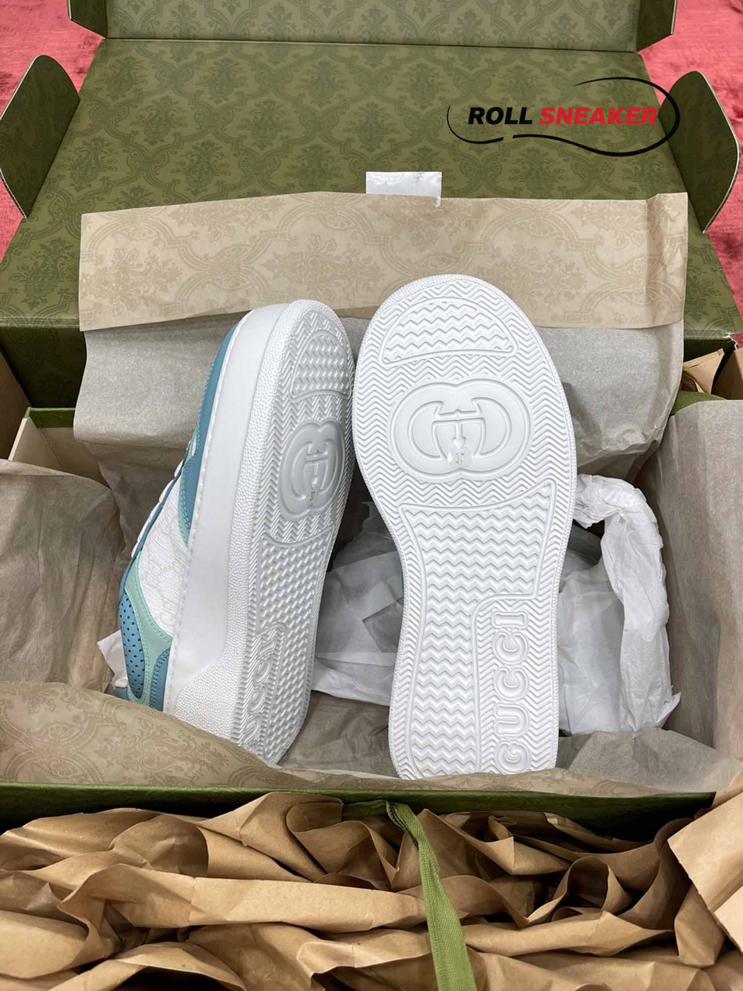 Gucci GG Supreme Sneaker White Blue 