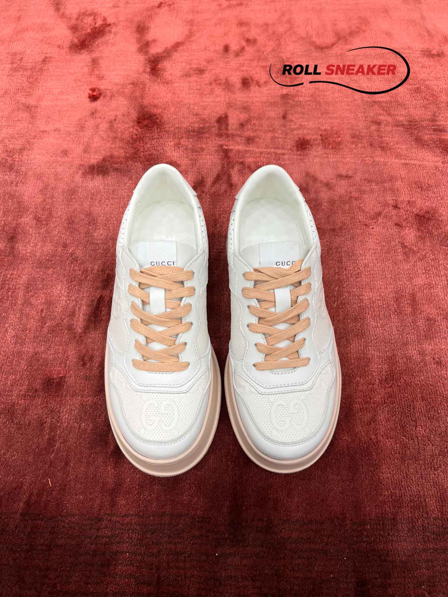 Gucci GG Supreme Sneaker White Pink 