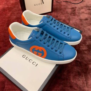 GUCCI Men’s Ace Trainer With Interlocking G In Blue