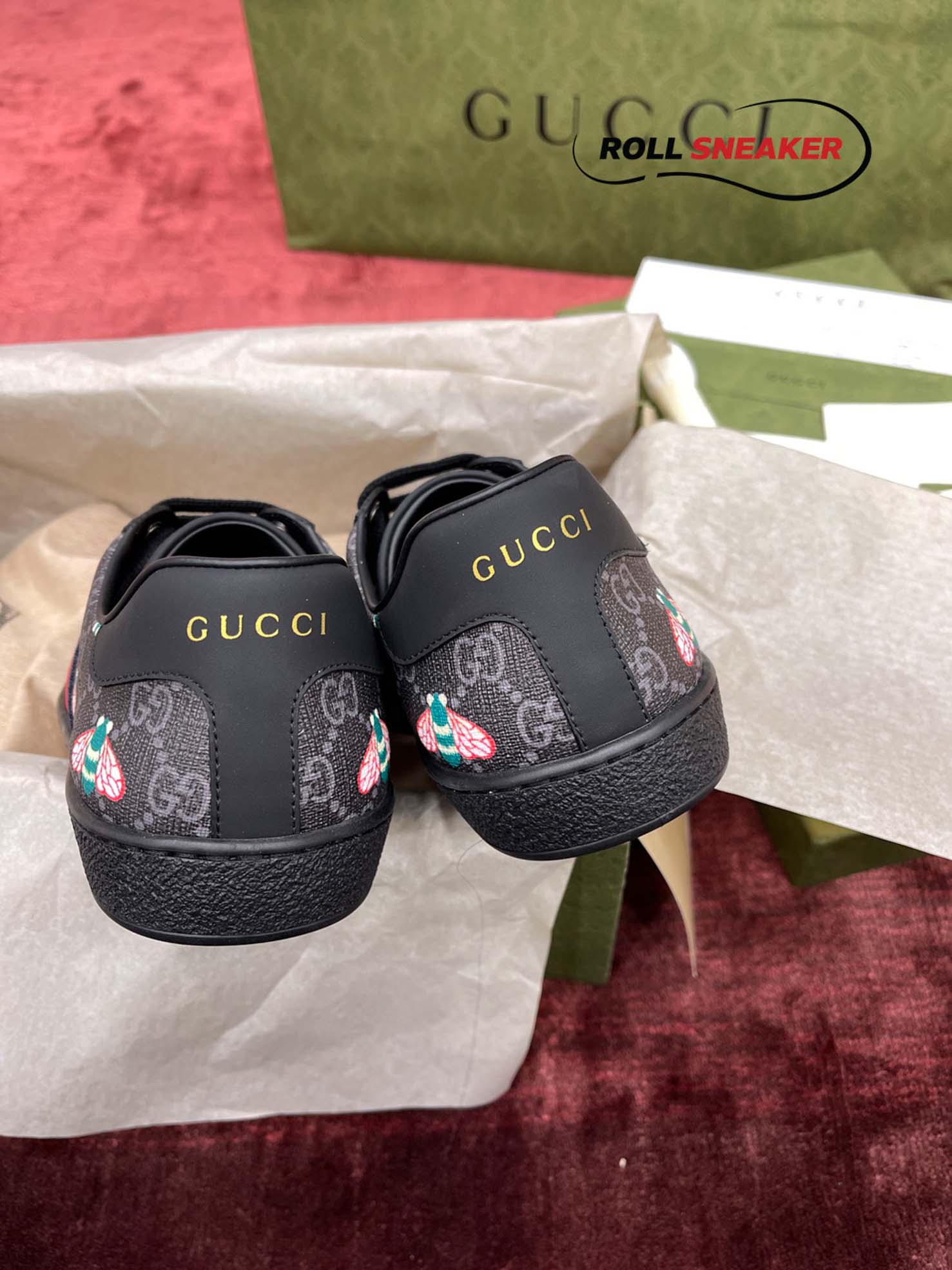 Gucci Men’s Bee Print Ace Sneaker