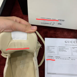 Gucci Rhyton Leather Sneaker With Wave Best Quality