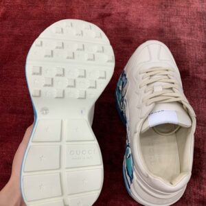 Gucci Rhyton Leather Sneaker With Wave Best Quality