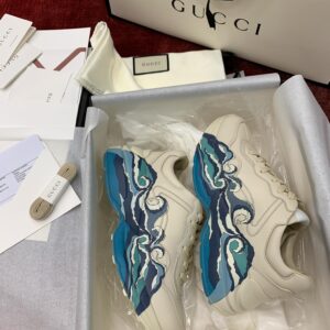 Gucci Rhyton Leather Sneaker With Wave Best Quality