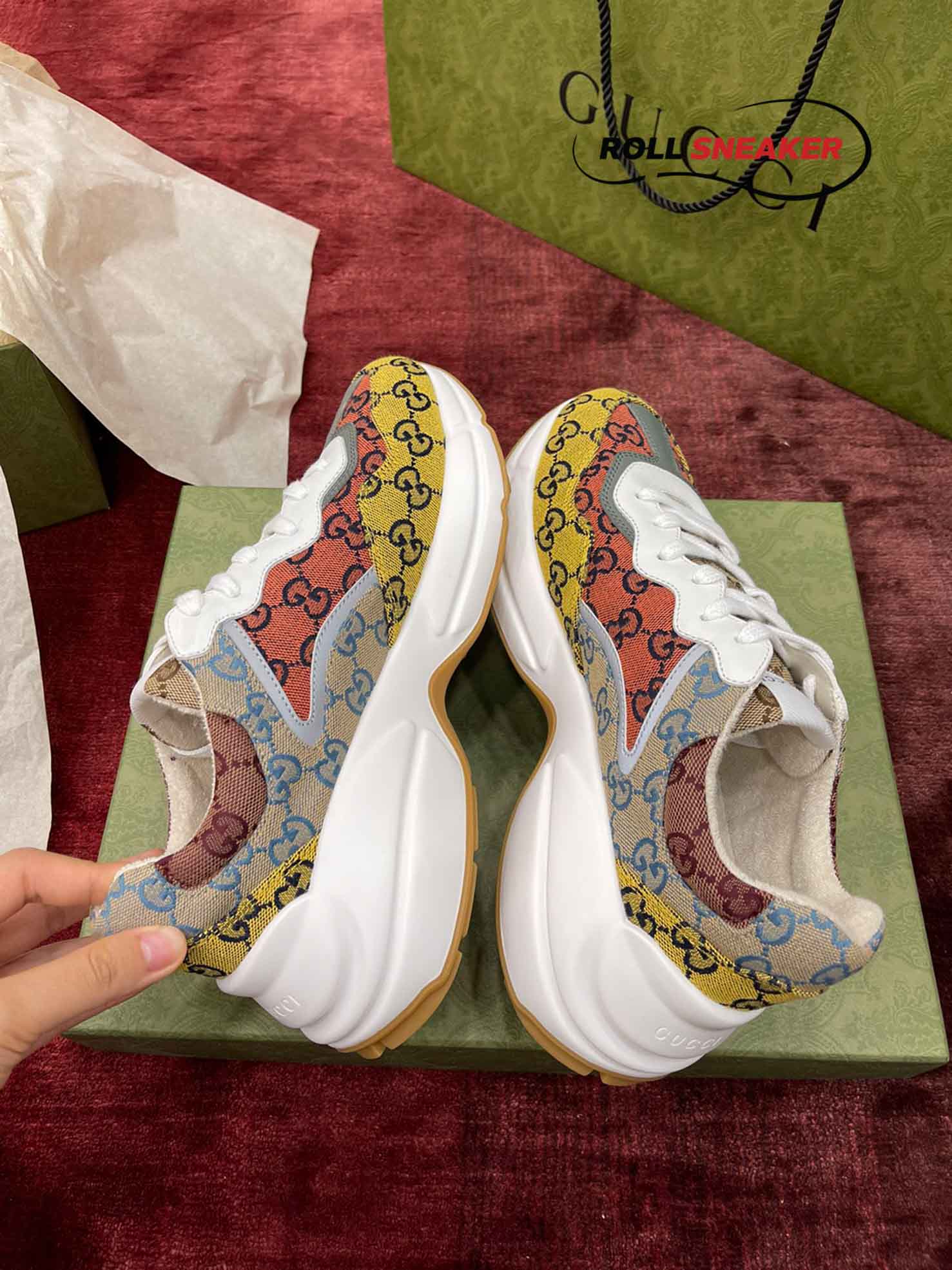 Gucci Rhyton Multicolor GG Sneakers 