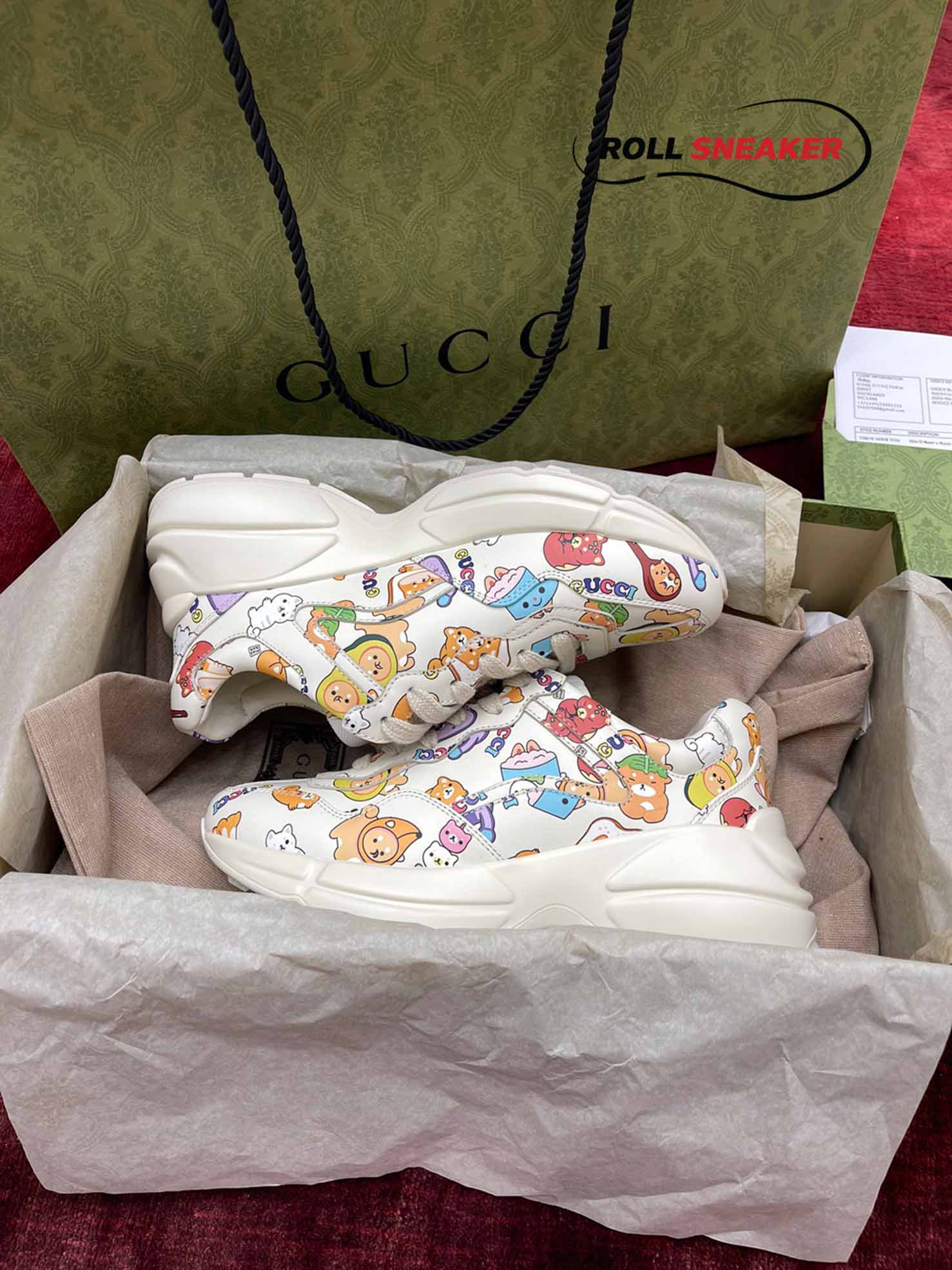 Gucci Rhyton Sneaker With Animal Print Pikarar
