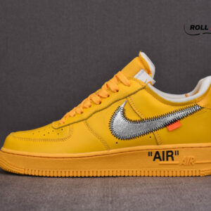 Nike Air Force 1 x Off White University Gold Metallic Silver