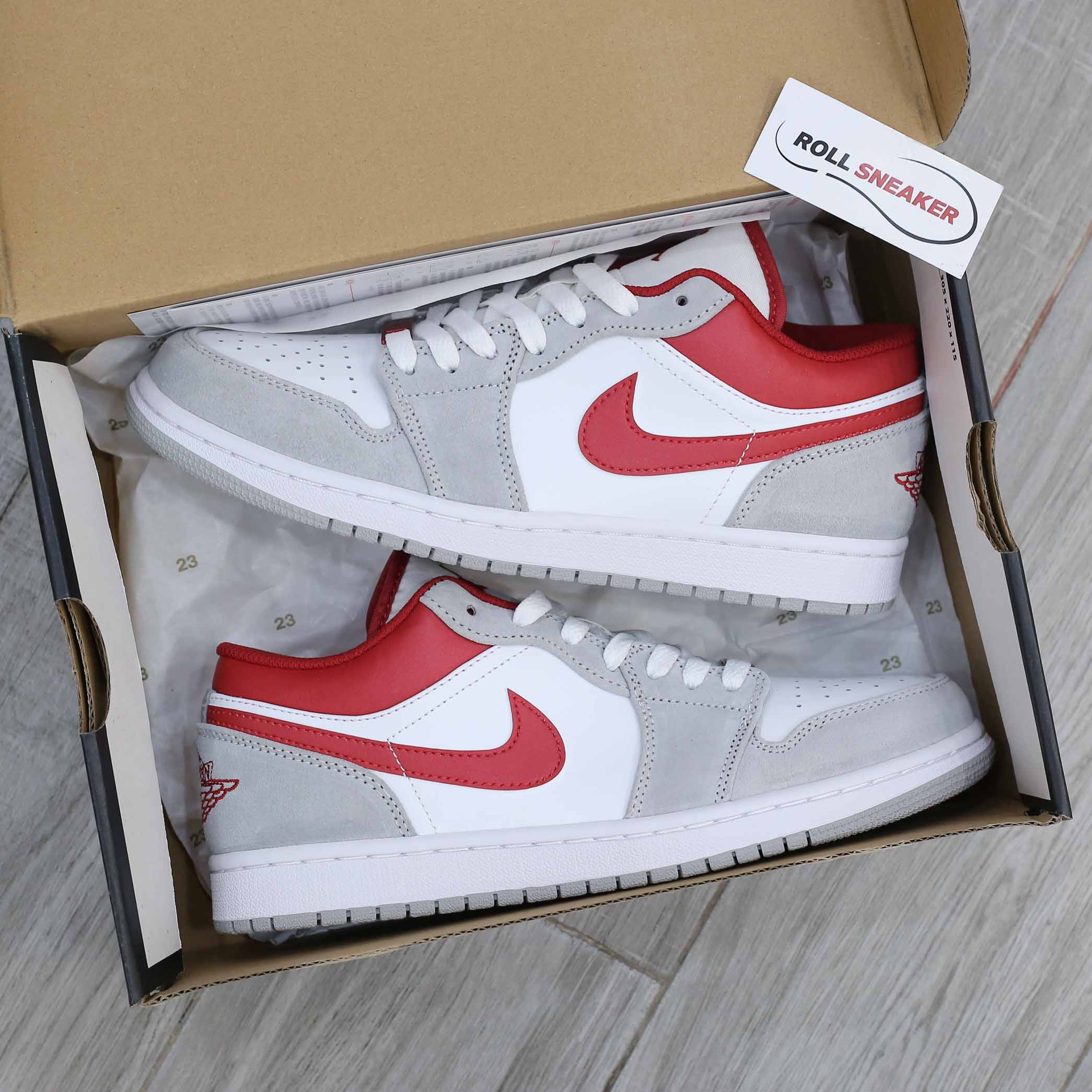 Nike Air Jordan 1 Low Light Smoke Grey Gym Red