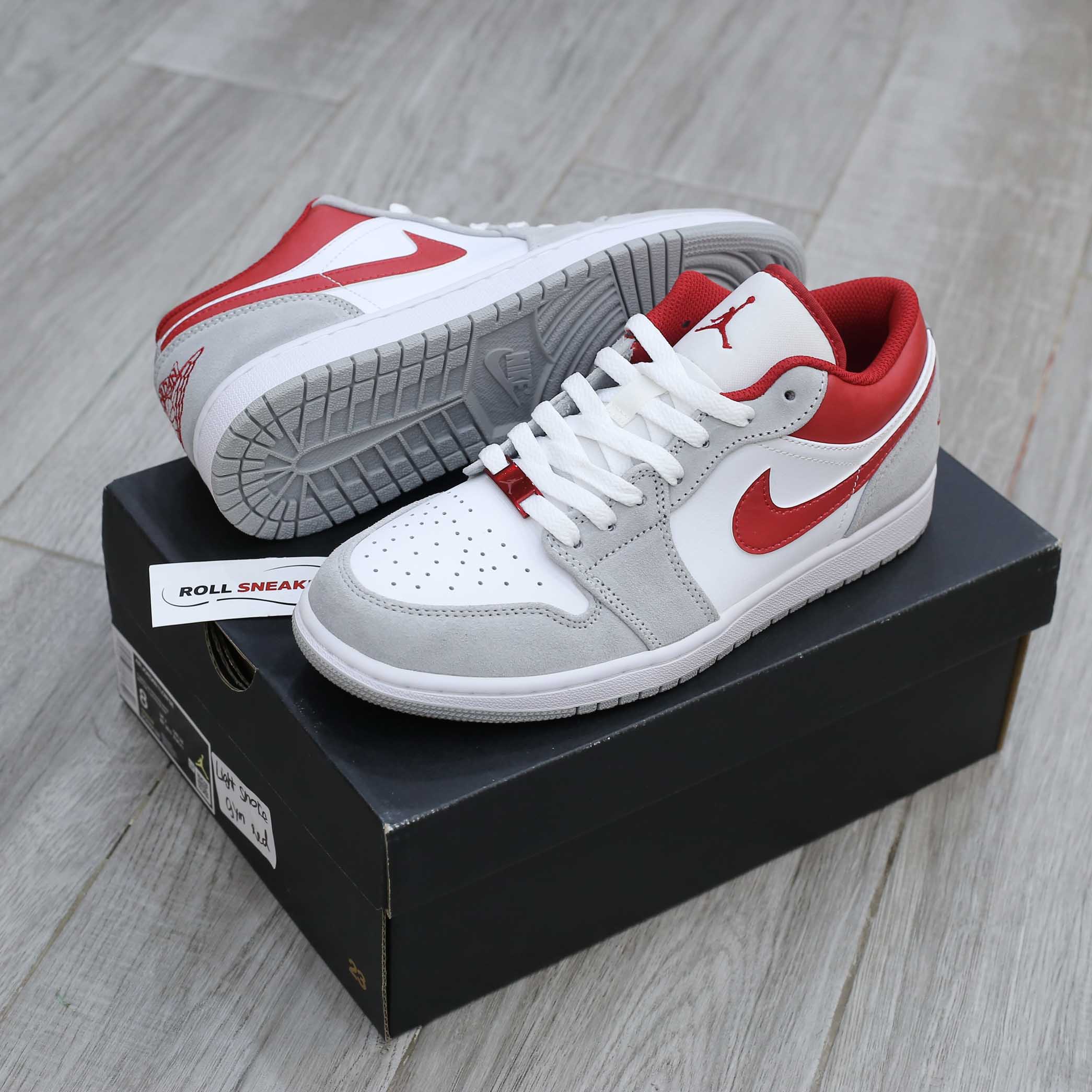 Nike Air Jordan 1 Low Light Smoke Grey Gym Red