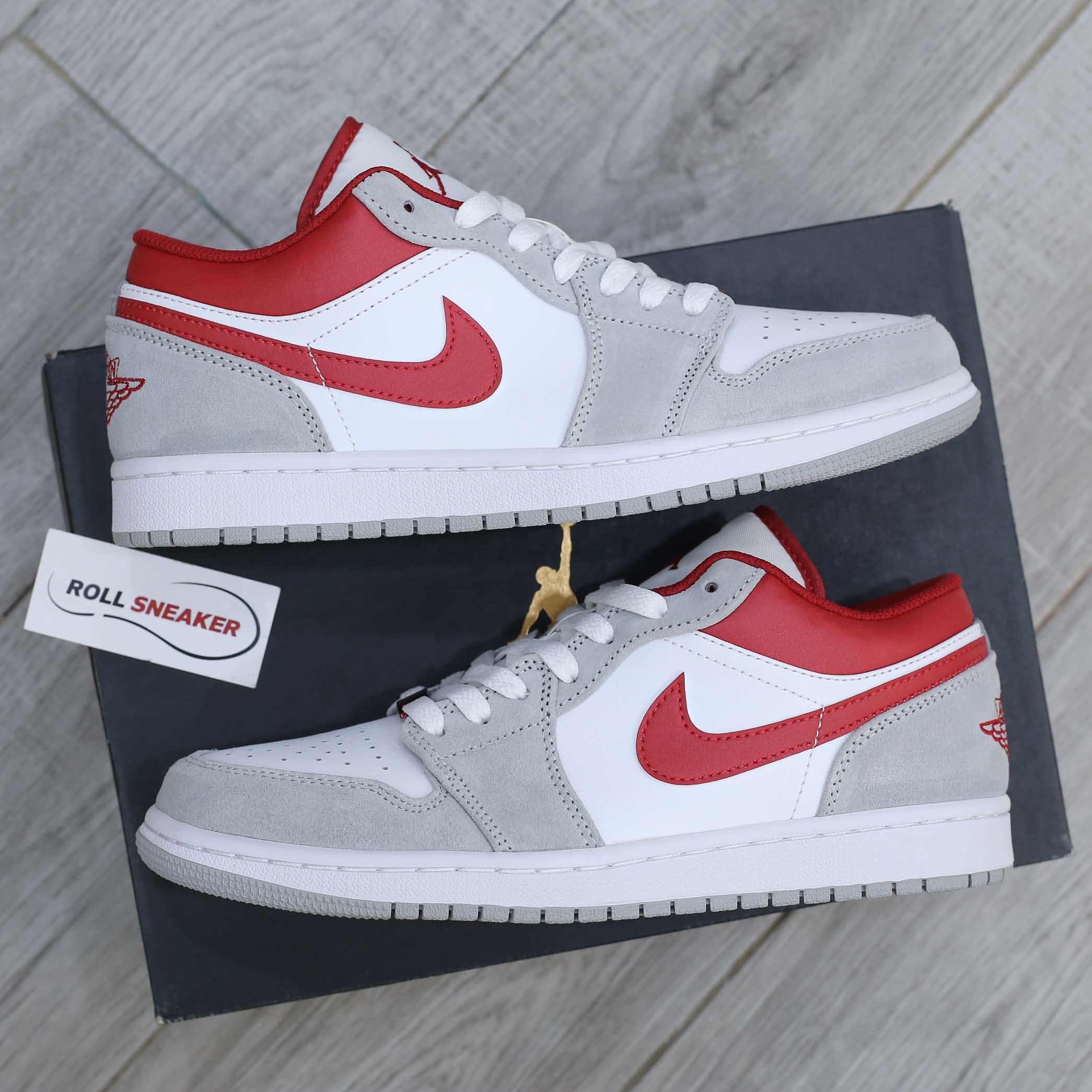 Nike Air Jordan 1 Low Light Smoke Grey Gym Red