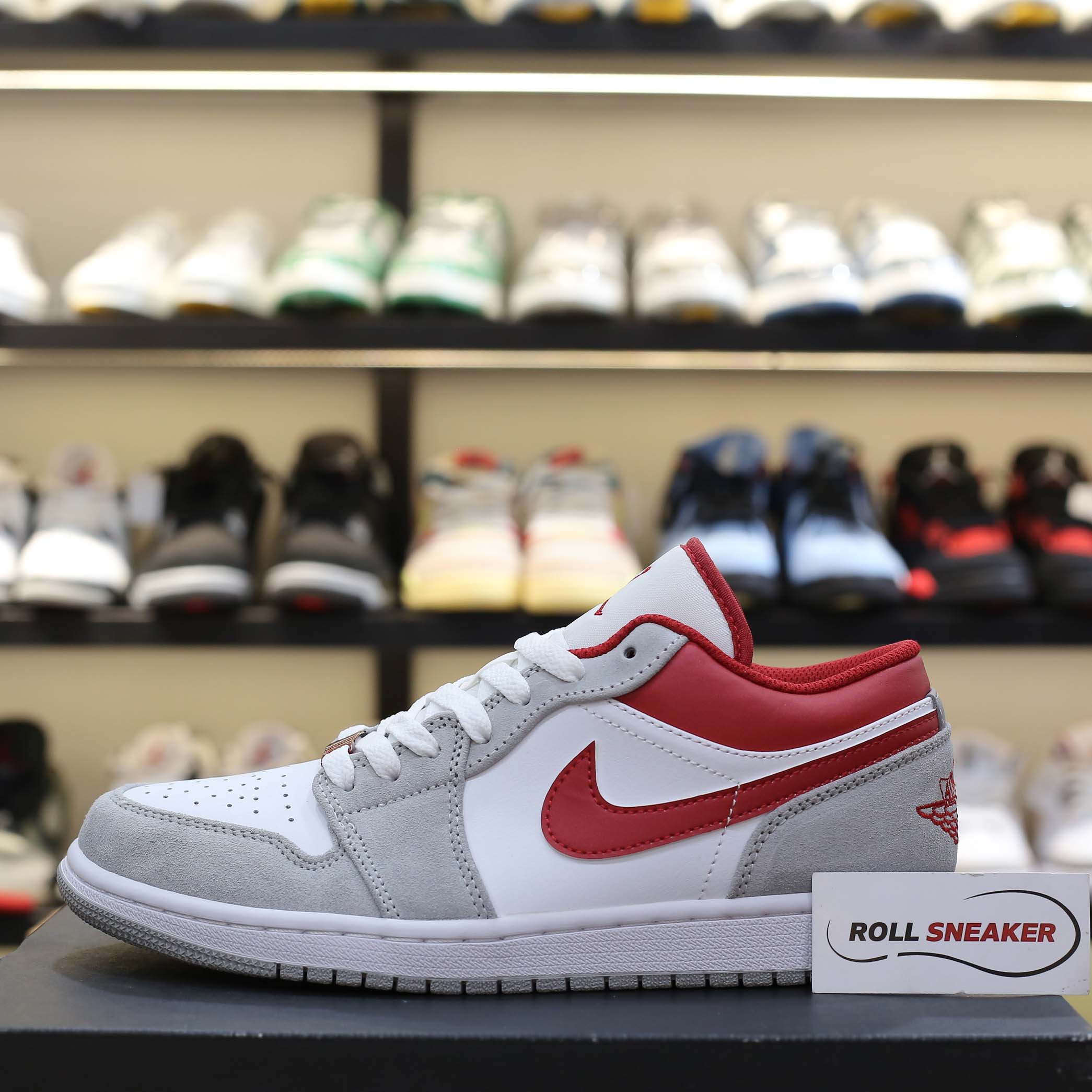 Nike Air Jordan 1 Low Light Smoke Grey Gym Red