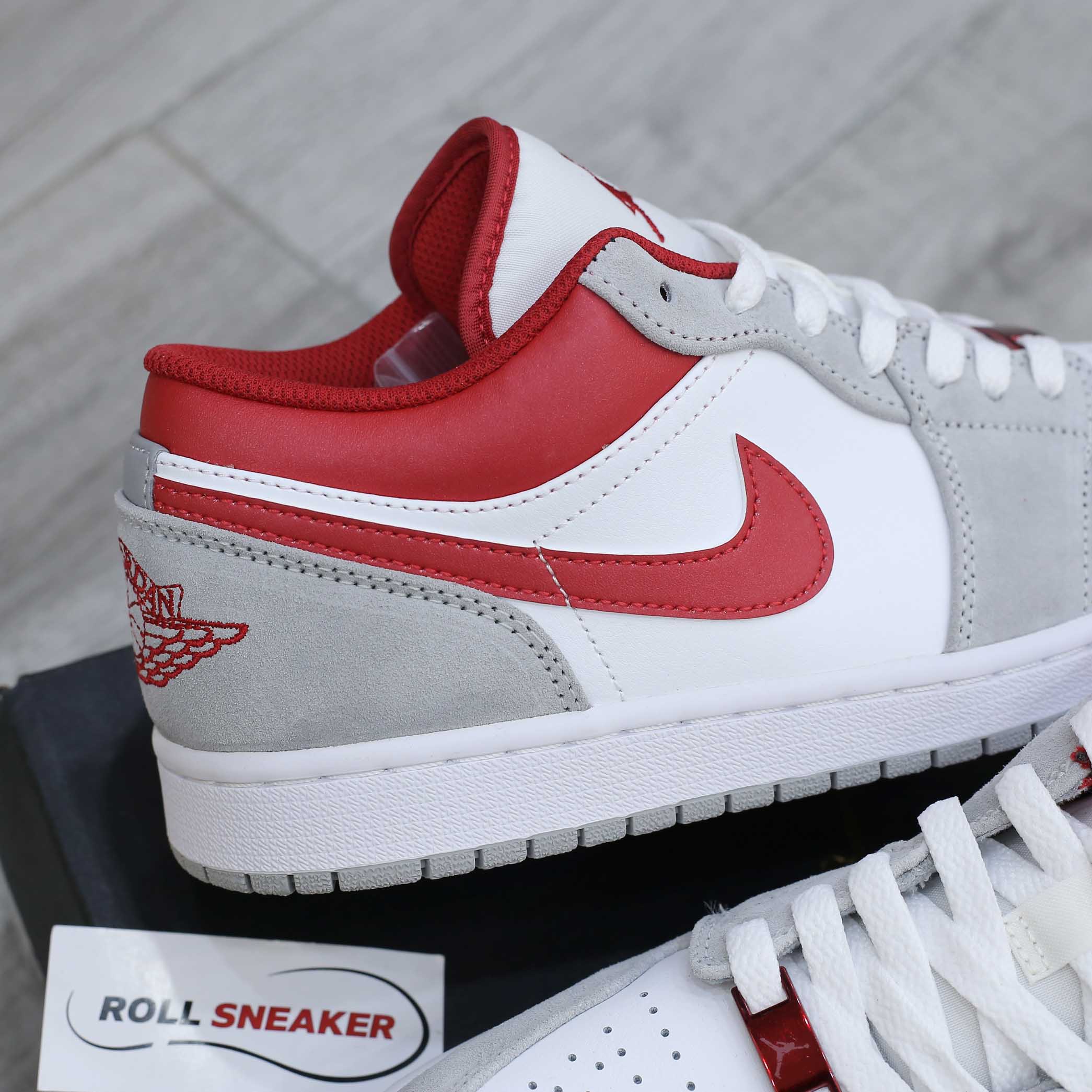 Nike Air Jordan 1 Low Light Smoke Grey Gym Red