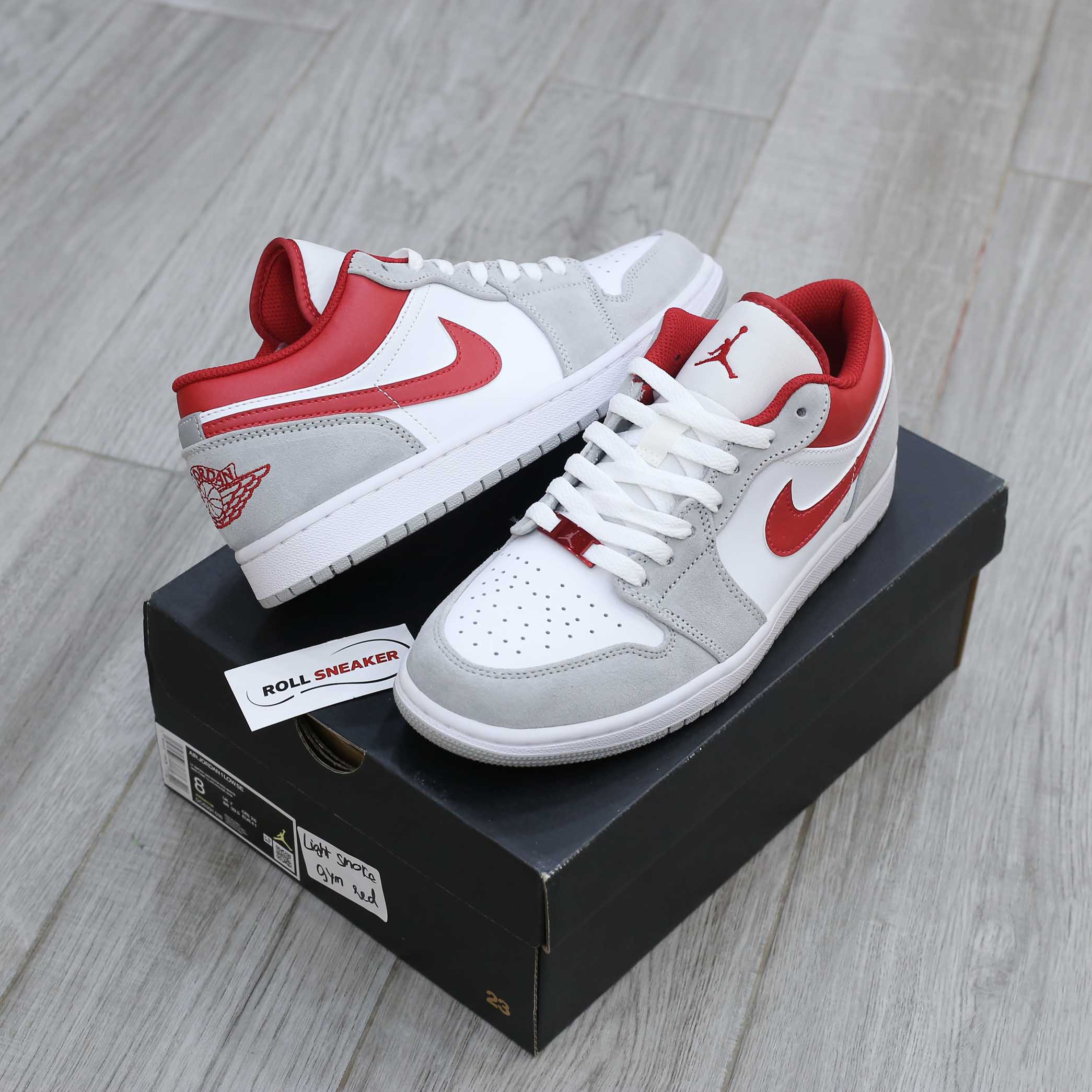 Nike Air Jordan 1 Low Light Smoke Grey Gym Red