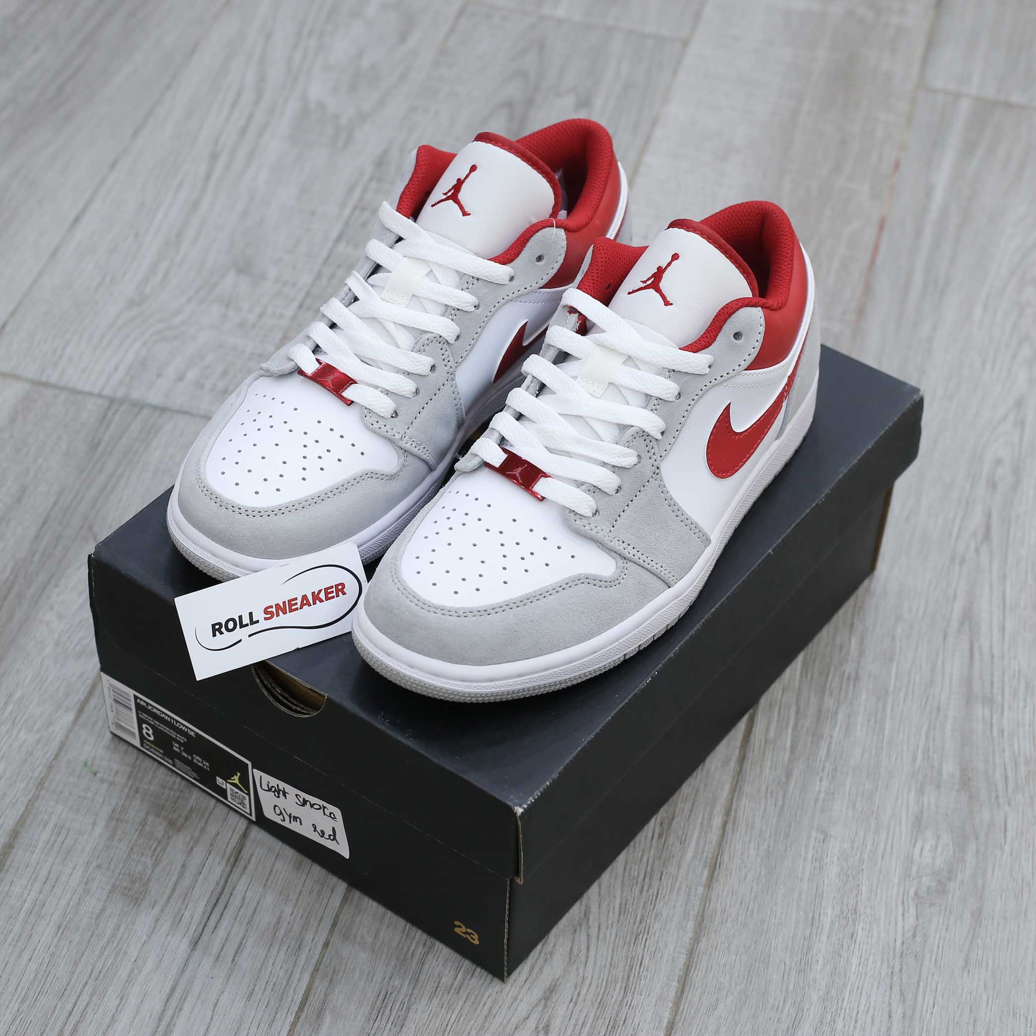 Nike Air Jordan 1 Low Light Smoke Grey Gym Red