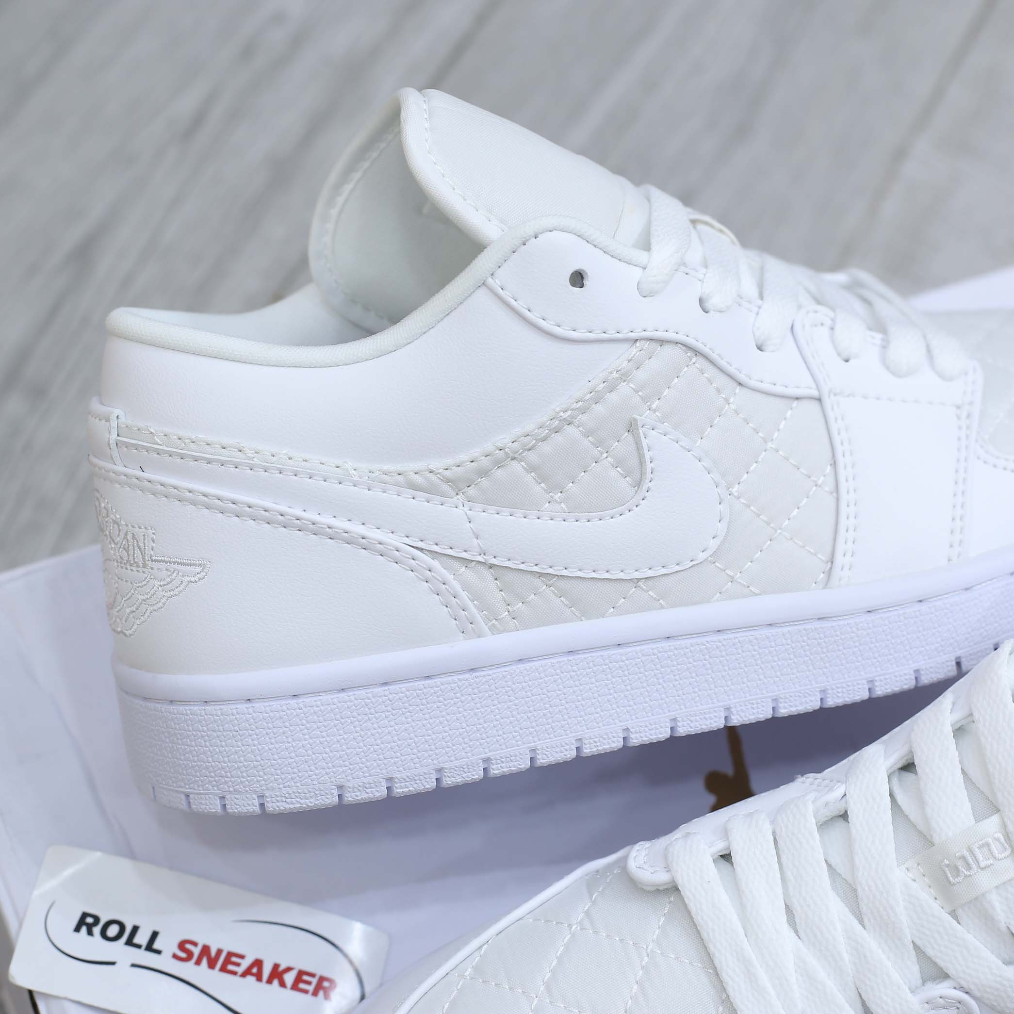 Nike Air Jordan 1 Low ‘Triple White Quilted’