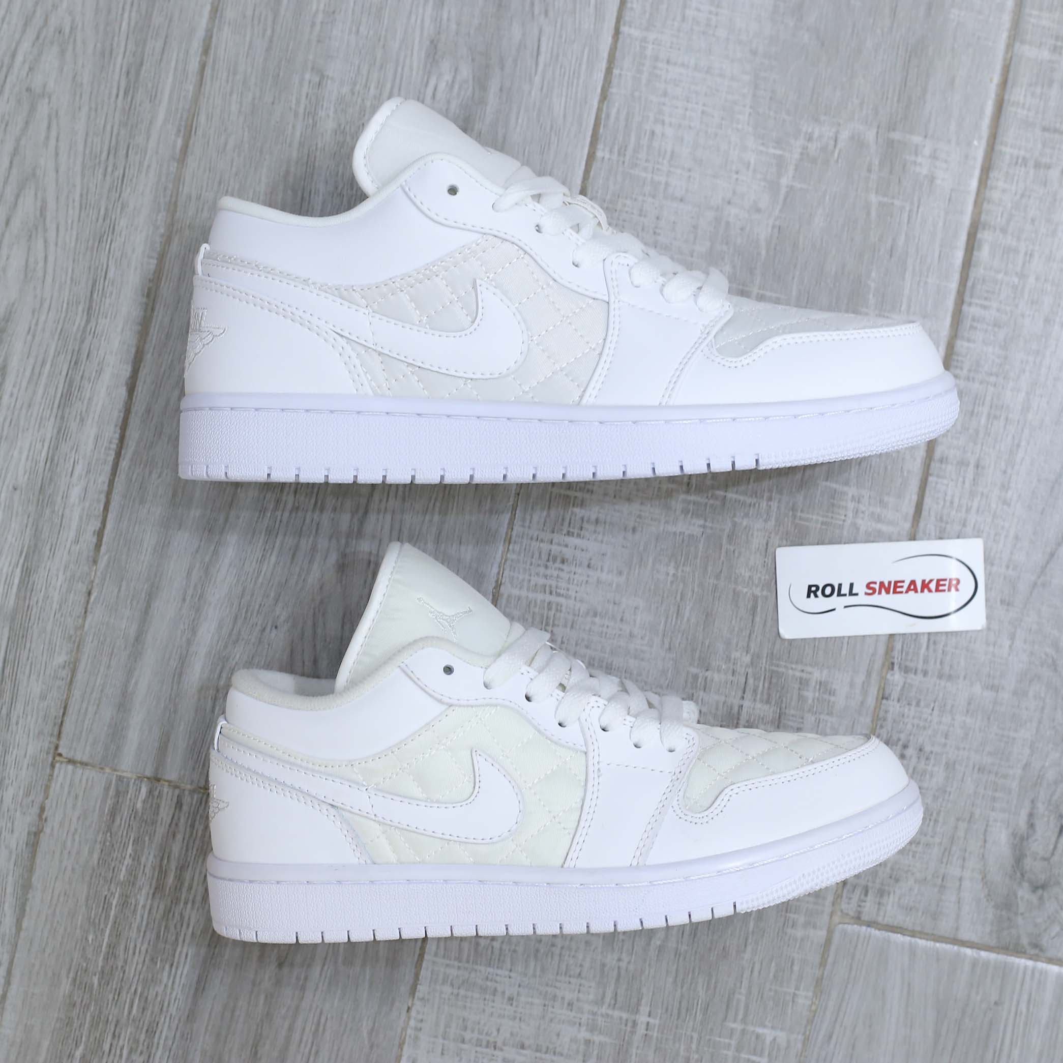 Nike Air Jordan 1 Low ‘Triple White Quilted’